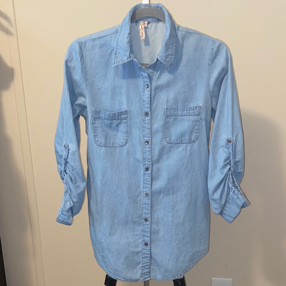 Denim Button-Up Shirt - Picture 2 of 5